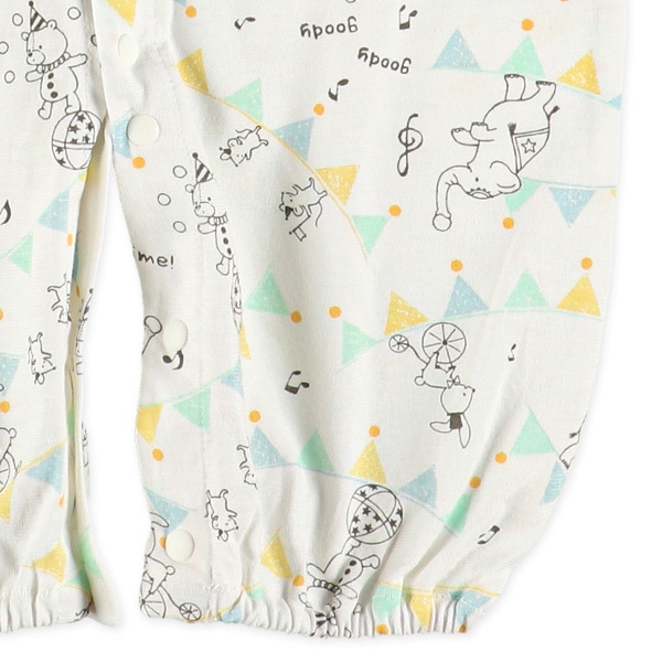 天竺サーカスガーランド半袖コンビドレス