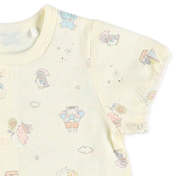 天竺メルヘンアニマル半袖コンビドレス