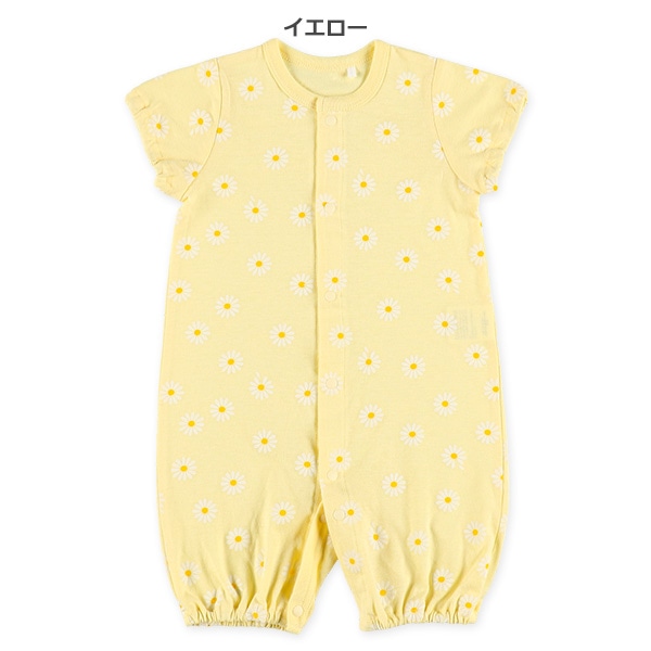 天竺マーガレット半袖コンビドレス