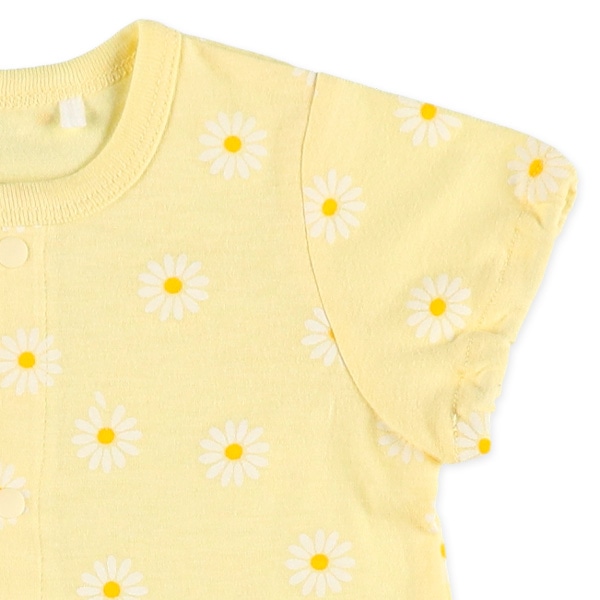 天竺マーガレット半袖コンビドレス