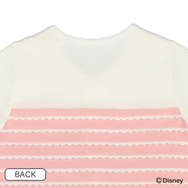 天竺切り替えボーダー半袖コンビドレス（ミニーマウス）