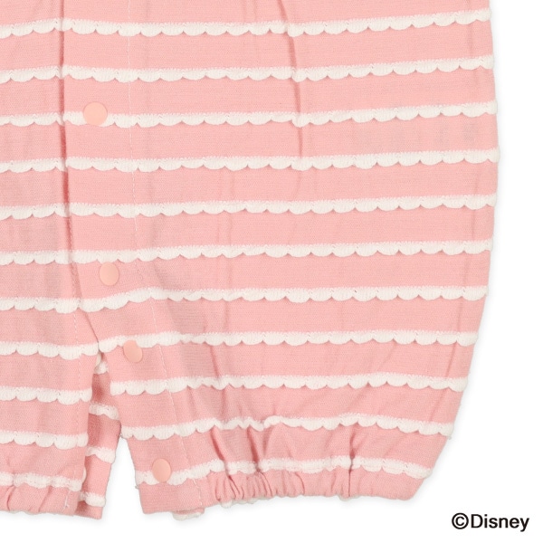 天竺切り替えボーダー半袖コンビドレス（ミニーマウス）