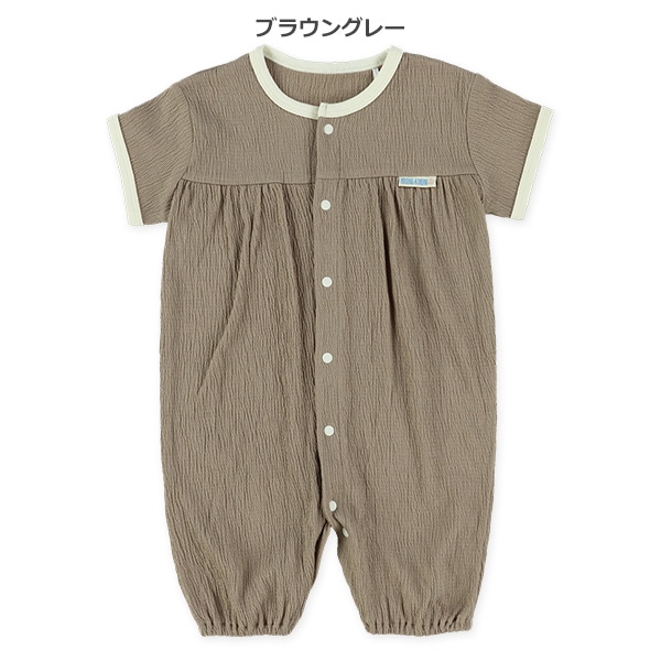 シャーリング天竺チケット半袖コンビドレス