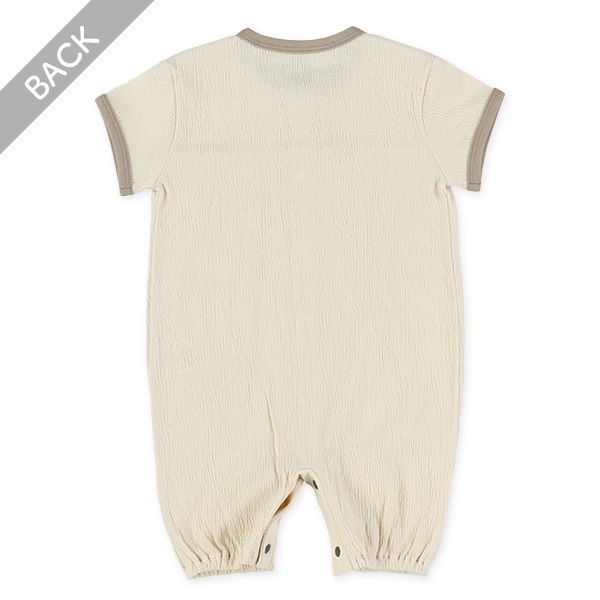 シャーリング天竺チケット半袖コンビドレス