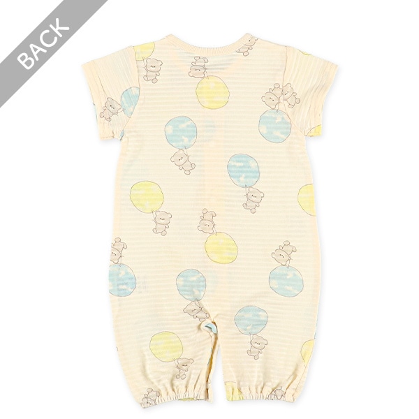 天竺バルーンベア半袖コンビドレス