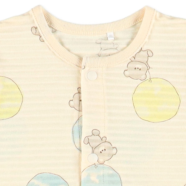 天竺バルーンベア半袖コンビドレス