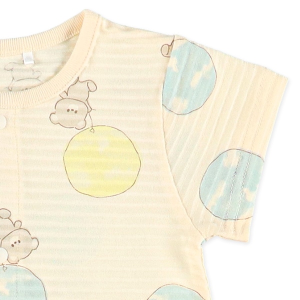 天竺バルーンベア半袖コンビドレス