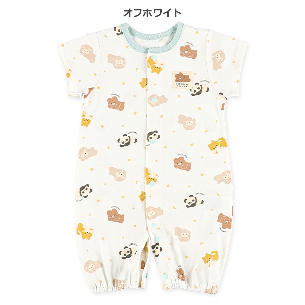 天竺ゴロゴロアニマル半袖コンビドレス