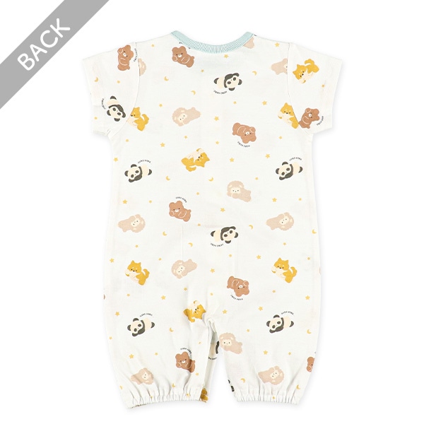 天竺ゴロゴロアニマル半袖コンビドレス