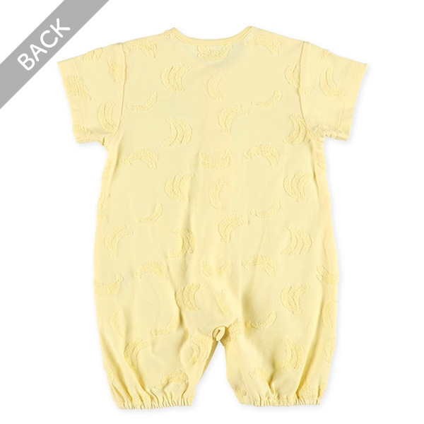 パイルジャガードバナナ半袖コンビドレス