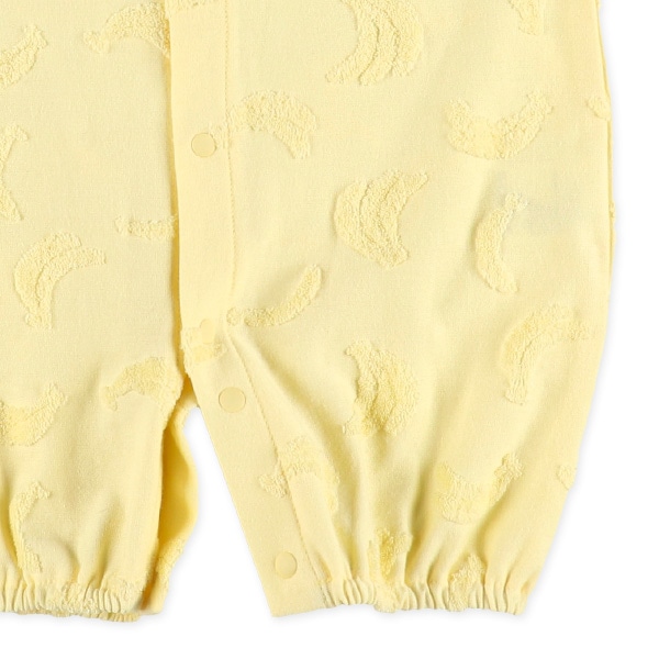 パイルジャガードバナナ半袖コンビドレス