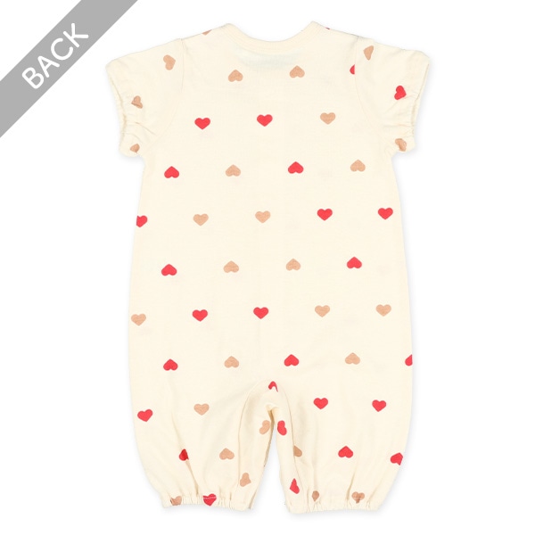 天竺ハート総柄半袖コンビドレス