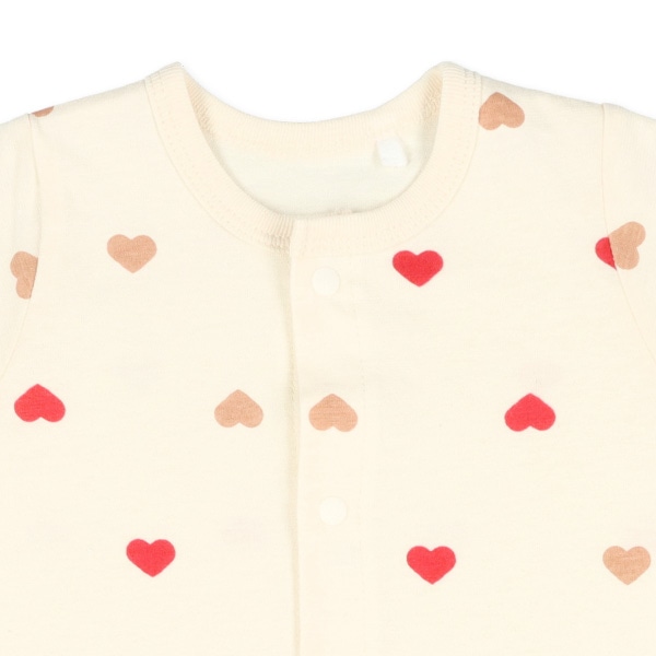 天竺ハート総柄半袖コンビドレス