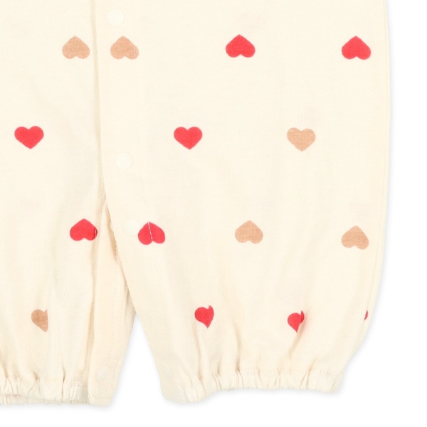 天竺ハート総柄半袖コンビドレス