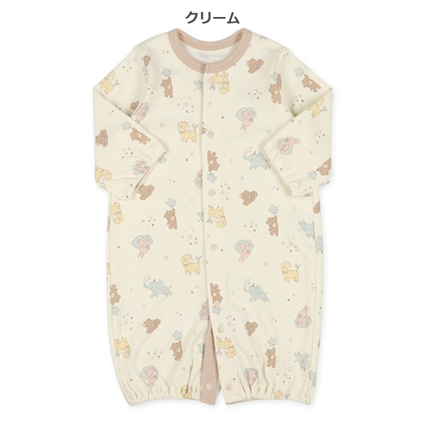 スムースメルヘンアニマル長袖コンビドレス