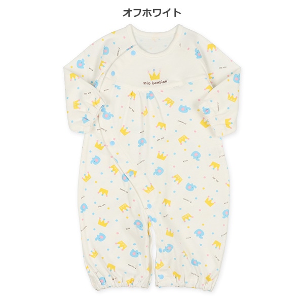 スムースぞうクラウン長袖コンビドレス