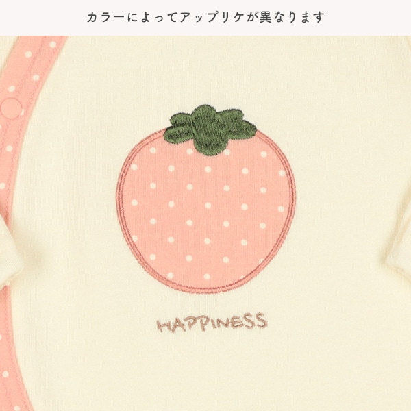 スムースアップリケモチーフ長袖コンビドレス