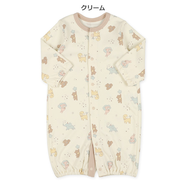 スムースメルヘンアニマル長袖コンビドレス