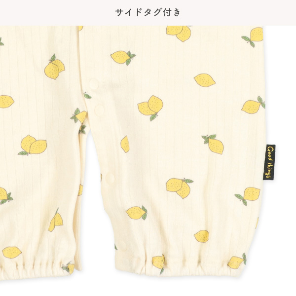 スムースレモンレモン長袖コンビドレス