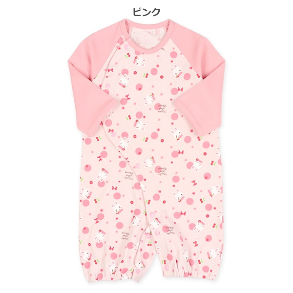 スムースうさ子とチェリーラグラン長袖コンビドレス