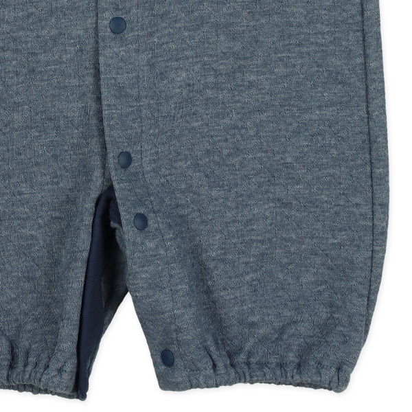 ニットキルト襟付き杢長袖コンビドレス