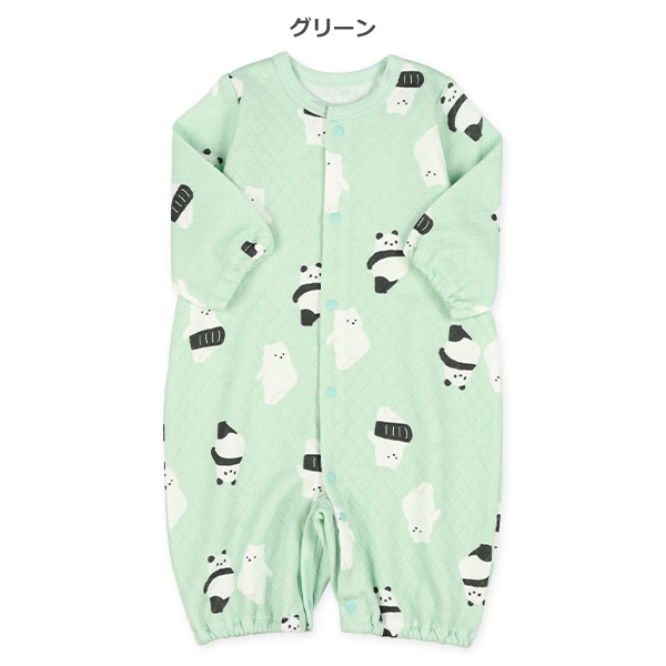 キルトパンダ&しろくま長袖コンビドレス