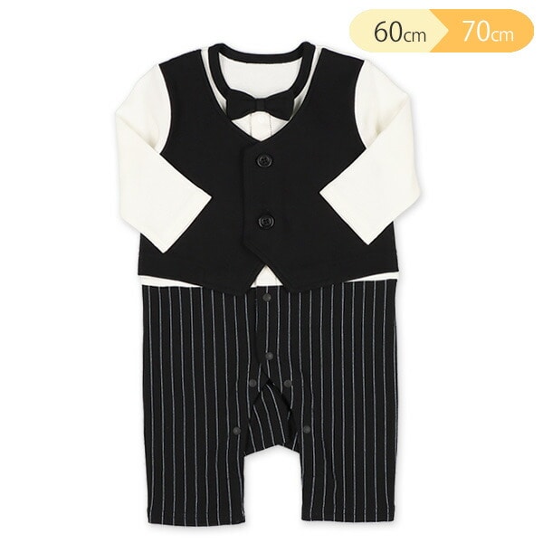 新品 ❤️ 60cm〜70cm ベスト付き 長袖プレオール ベビー服(男女兼用 