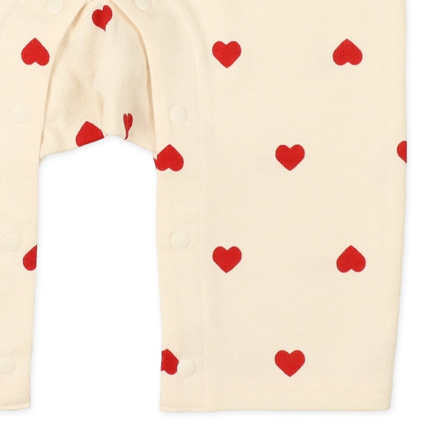 スムースハートプリント長袖プレオール