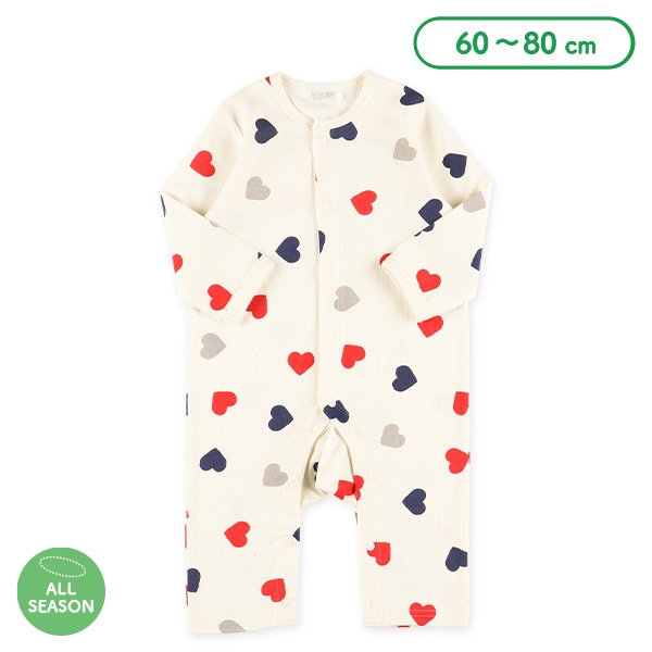 スムーストリコロールハート長袖プレオール