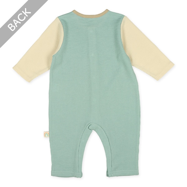 ワッフルセットインくすみカラー長袖プレオール