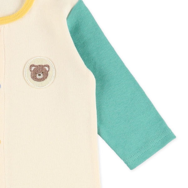 スムースワンポイントクレイジー袖長袖プレオール