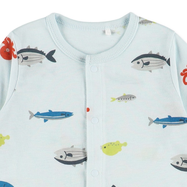 天竺総柄スポット長袖プレオール