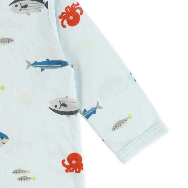 天竺総柄スポット長袖プレオール