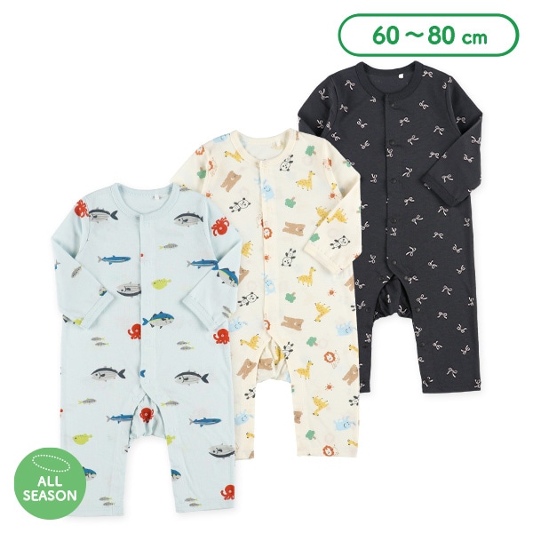 天竺総柄スポット長袖プレオール