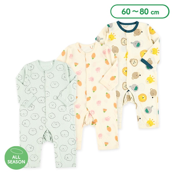 天竺総柄レギュラー長袖プレオール