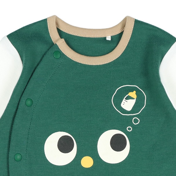 スムース目玉セットイン長袖プレオール