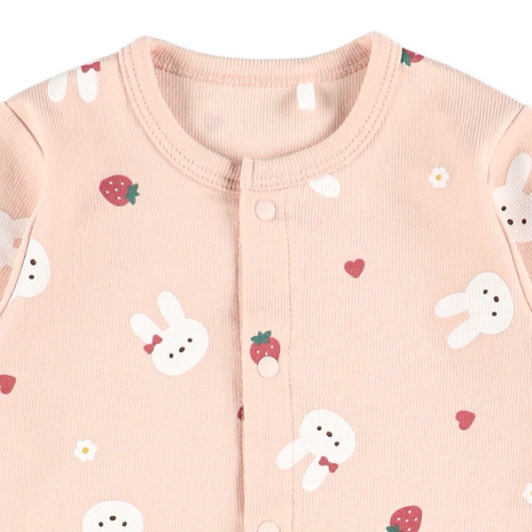 スムースうさぎピンク長袖プレオール