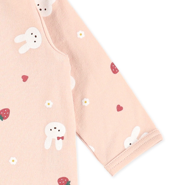 スムースうさぎピンク長袖プレオール