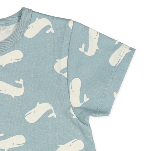 天竺白抜きくじら半袖プレオール