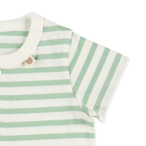 天竺ナチュラルボーダー半袖プレオール