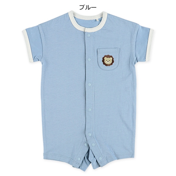 天竺胸ポケット刺繍半袖プレオール