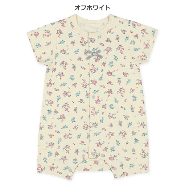 天竺小花総柄半袖プレオール