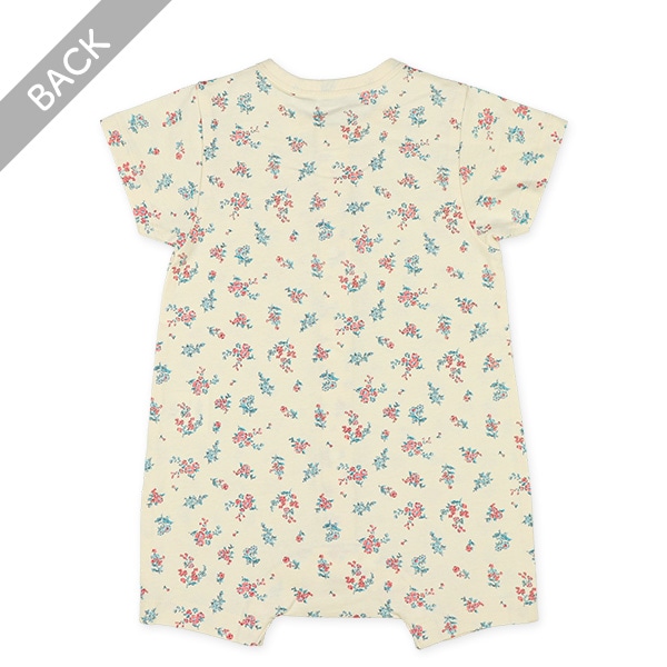 天竺小花総柄半袖プレオール