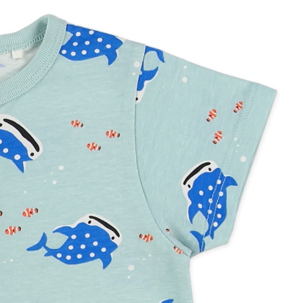 天竺ジンベイザメ・クマノミ半袖プレオール