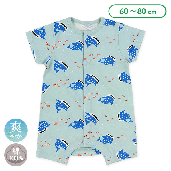 天竺ジンベイザメ・クマノミ半袖プレオール