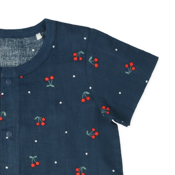 楊柳ネイビーチェリー半袖プレオール