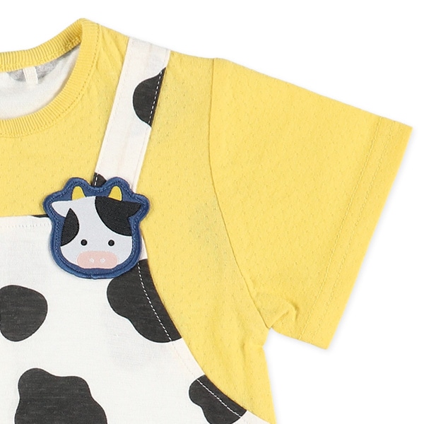 天竺吊り風ホルスタイン半袖プレオール