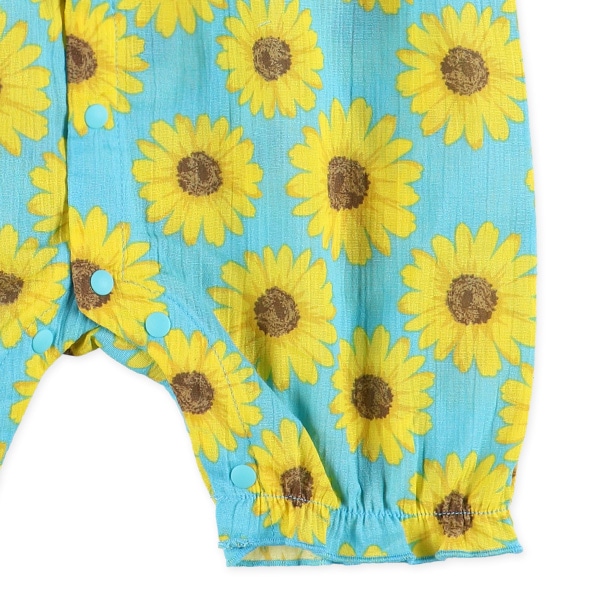 楊柳天竺切り替えひまわり半袖プレオール