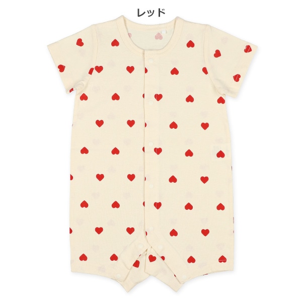 天竺ハート総柄半袖プレオール