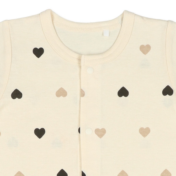 天竺ハート総柄半袖プレオール